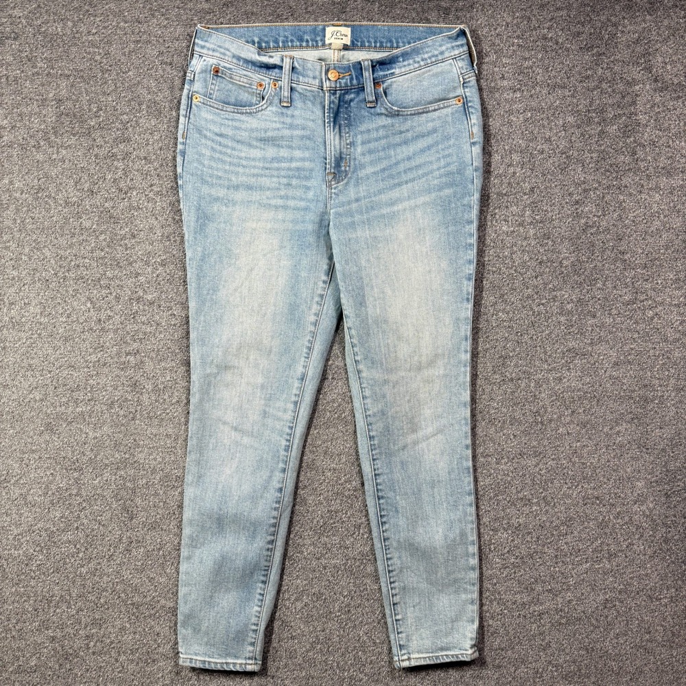 J.Crew 9" Toothpick Skinny Jeans Womens 29 Light Wash Denim Stretch High Rise